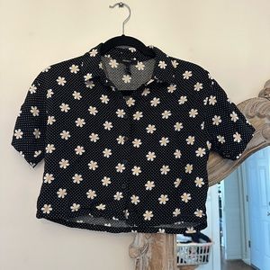 Forever 21 Floral Polka Dot Crop Top!